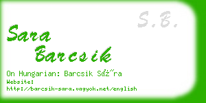 sara barcsik business card